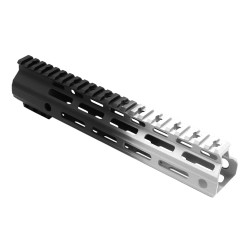 CERAKOTE GRADIENT| AR-15 ANGLE CUT CLAMP ON M-LOK 10 INCH HANDGUARD- BLACK BASE- GRADIENT- BRIGHT WHITE -MADE IN U.S.A CERAKOTE GRADIENT| AR-15 ANGLE CUT CLAMP ON M-LOK 10 INCH HANDGUARD- BLACK BASE- GRADIENT- BRIGHT WHITE -MADE IN U.S.A